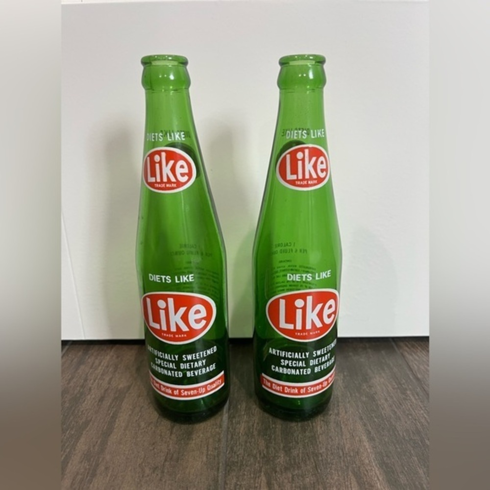 Vintage Like  Glass Bottles - Set of 2
